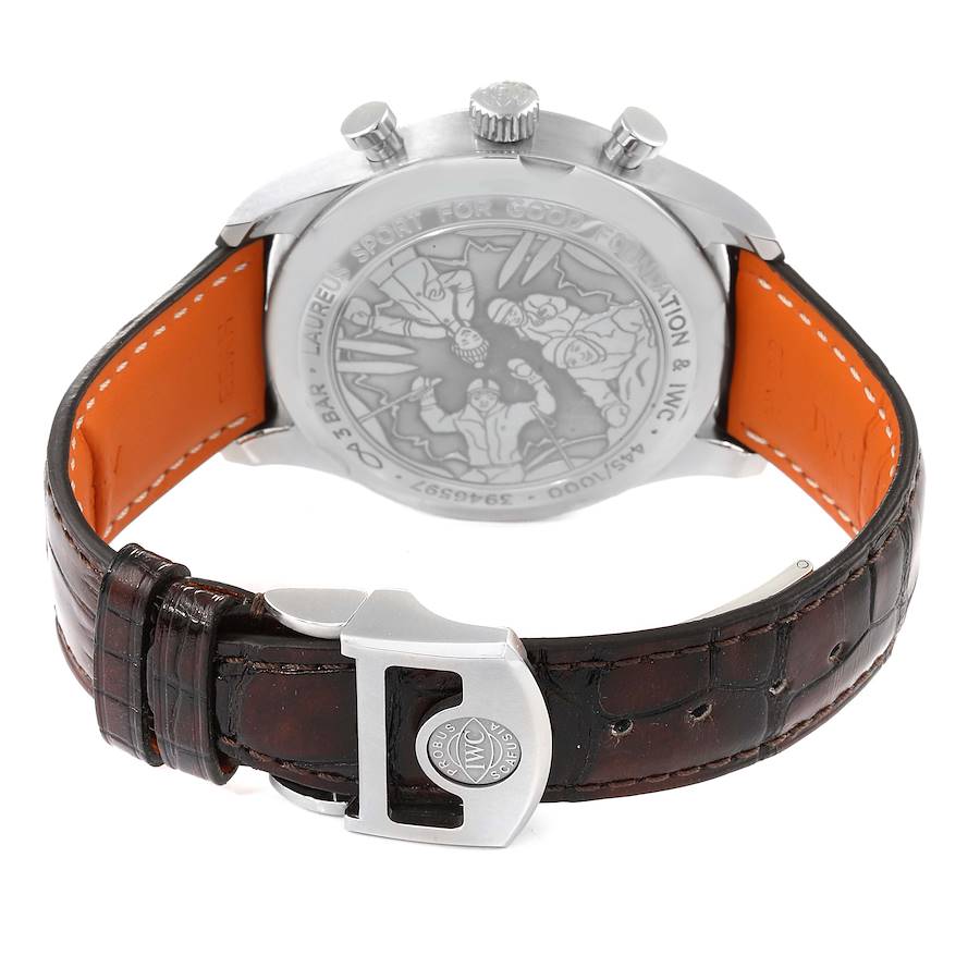 IWC Portuguese Classic Chronograph Laureus Sport For Good Foundation Steel Mens Watch IW390406