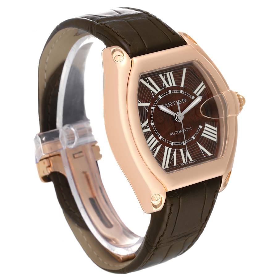 Cartier Roadster XL Rose Gold Wooden Dial Limited Edition Mens Watch W6206001
