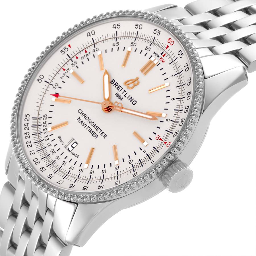 Breitling Navitimer 1 Silver Dial 41mm Steel Mens Watch A17326