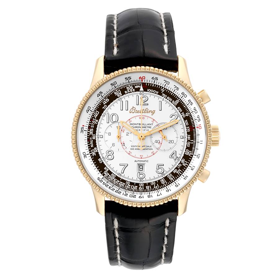 Breitling Navitimer Montbrillant Yellow Gold Limited Edition Mens Watch K21330