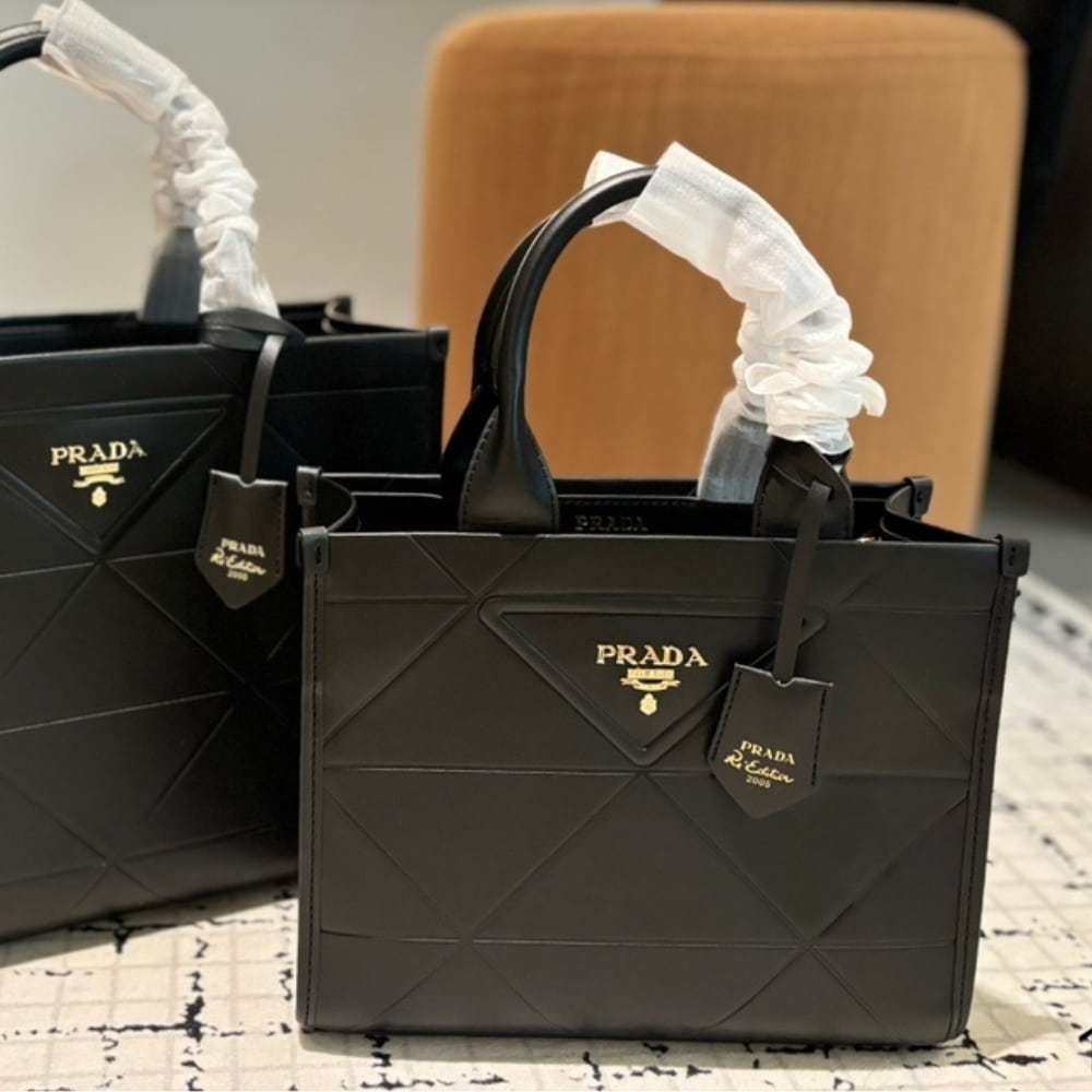 Prada Small Symbole Bag With Topstitching Black 28cm 1ba379 Ask F0002 V Oco