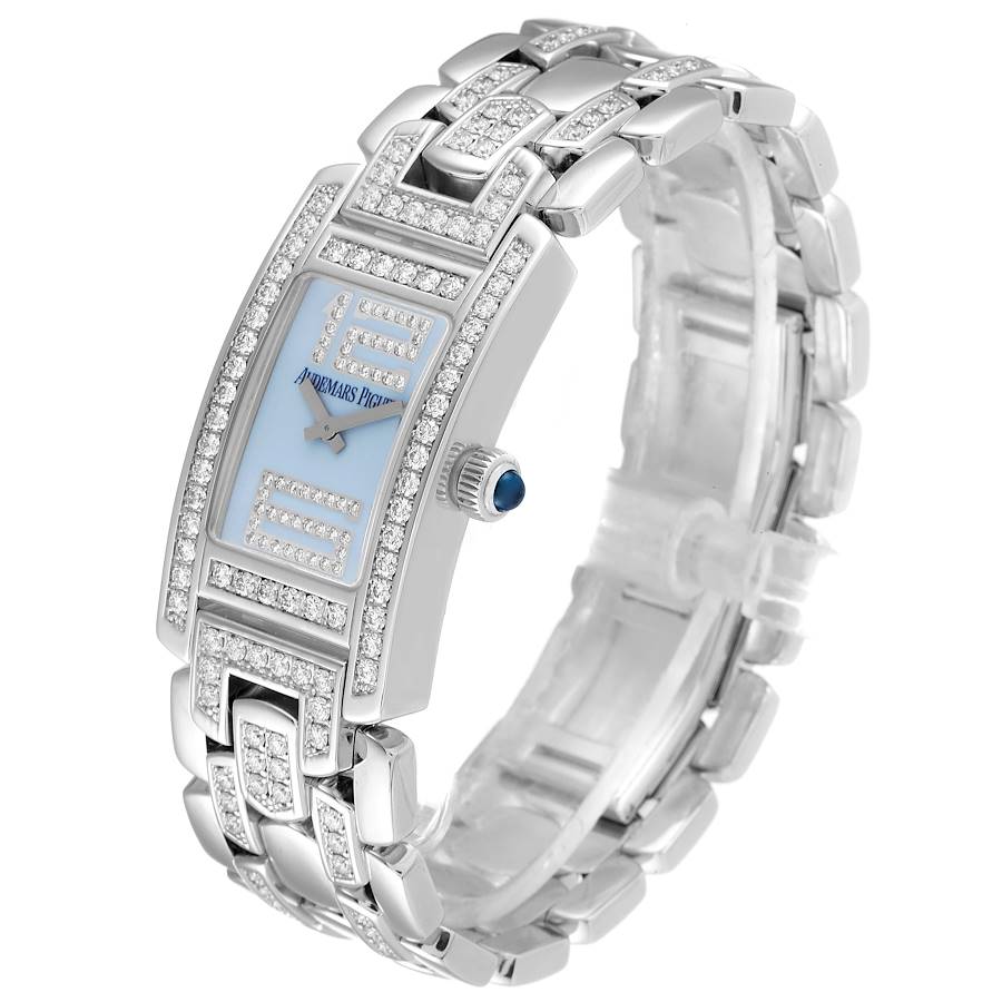 Audemars Piguet Promesse White Gold Blue Dial Diamond Ladies Watch 67346BC