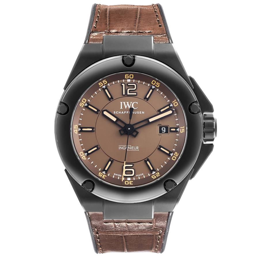 IWC Ingenieur AMG Ceramic Black Brown Dial Mens Watch IW322504