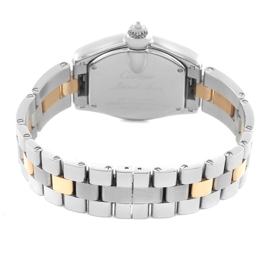 Cartier Roadster Steel Yellow Gold Silver Dial Ladies Watch W62026Y4