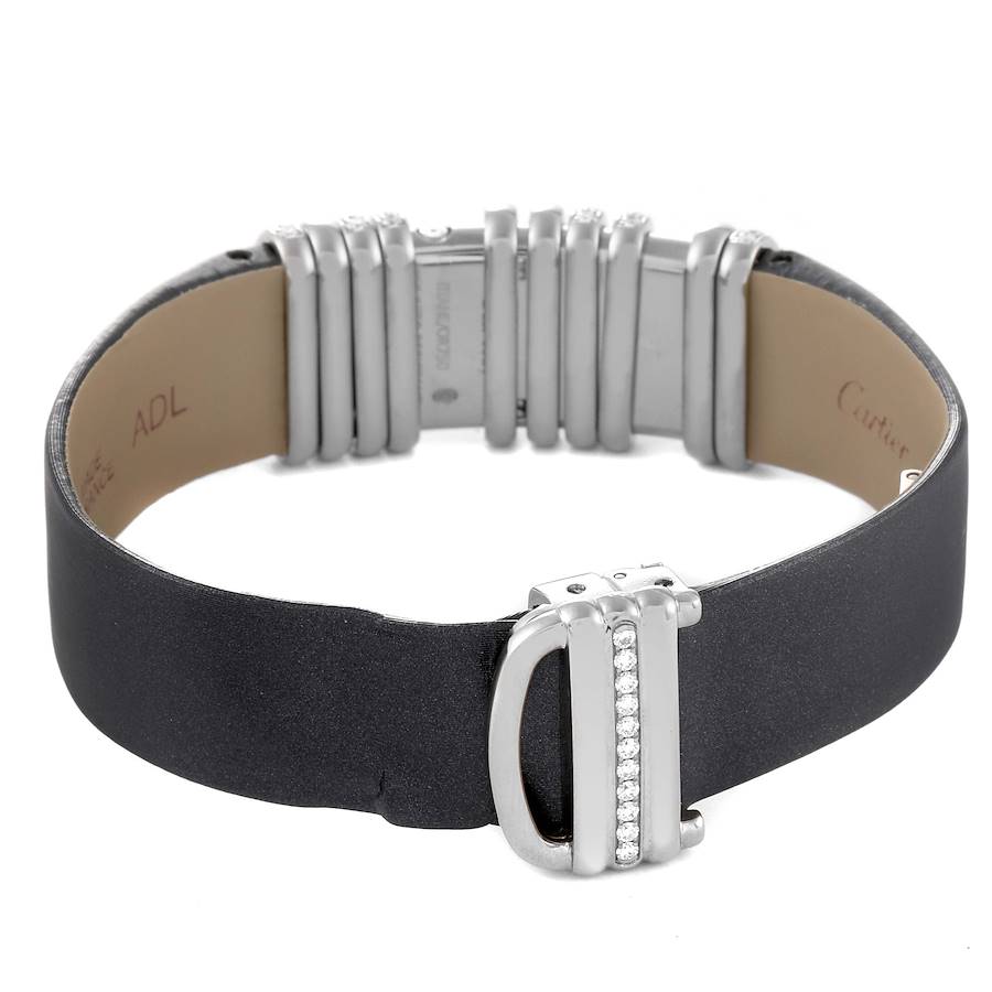 Cartier Declaration White Gold Titanium Diamond Ladies Watch WT000450