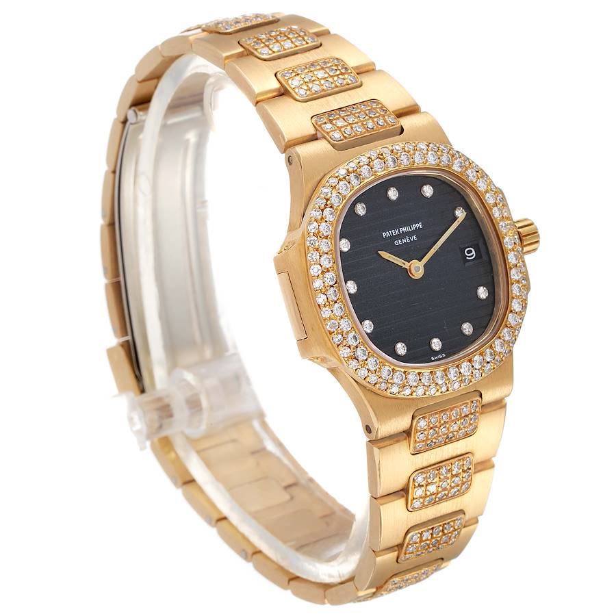 Patek Philippe Nautilus 18K Yellow Gold Diamond Ladies Watch 4700