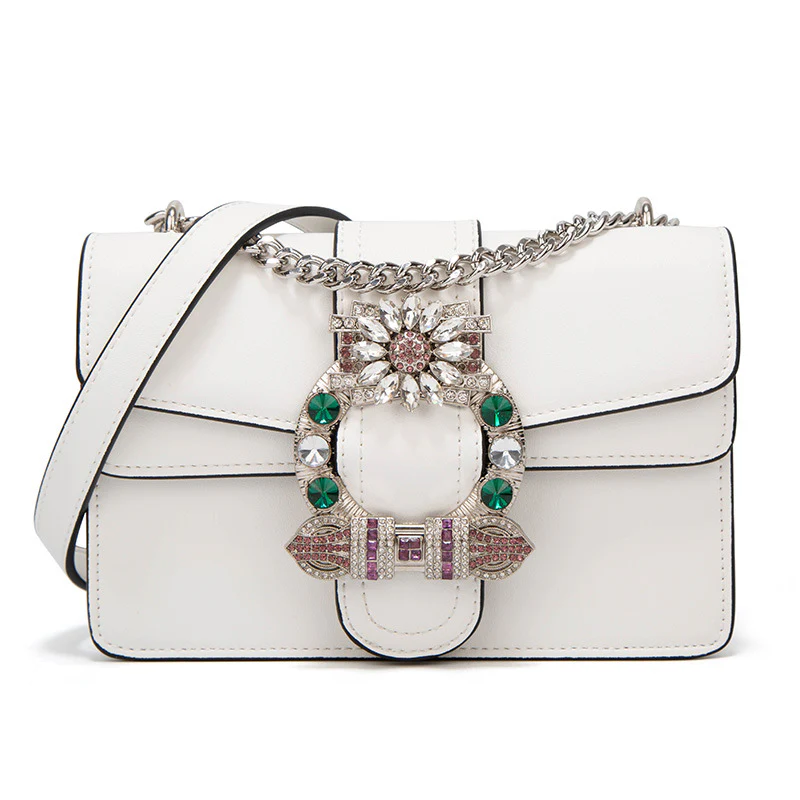 new style bag for women, diamond chain small square bag, fashionable and versatile one-shoulder crossbody bag, high-end armpit bag for women