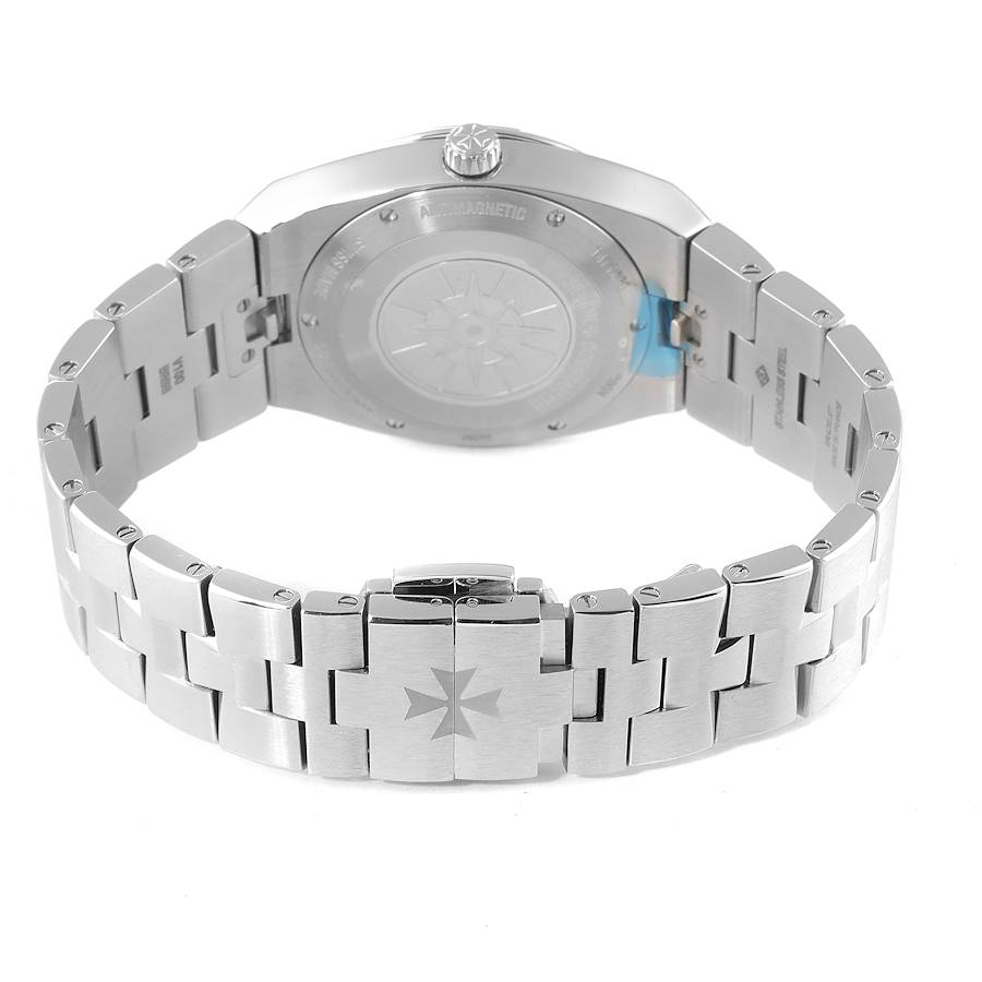 Vacheron Constantin Overseas Blue Dial Diamond Steel Ladies Watch 1205V