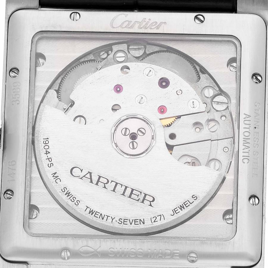 Cartier Tank MC Silver Dial Steel Mens Watch W5330003