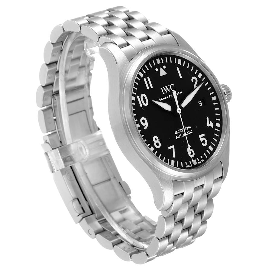 IWC Pilot Mark XVIII Black Dial Steel Mens Watch IW327015