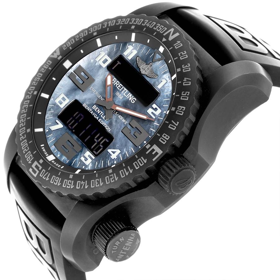 Breitling Emergency II Night Mission Mother Of Pearl Dial Titanium Watch V76325