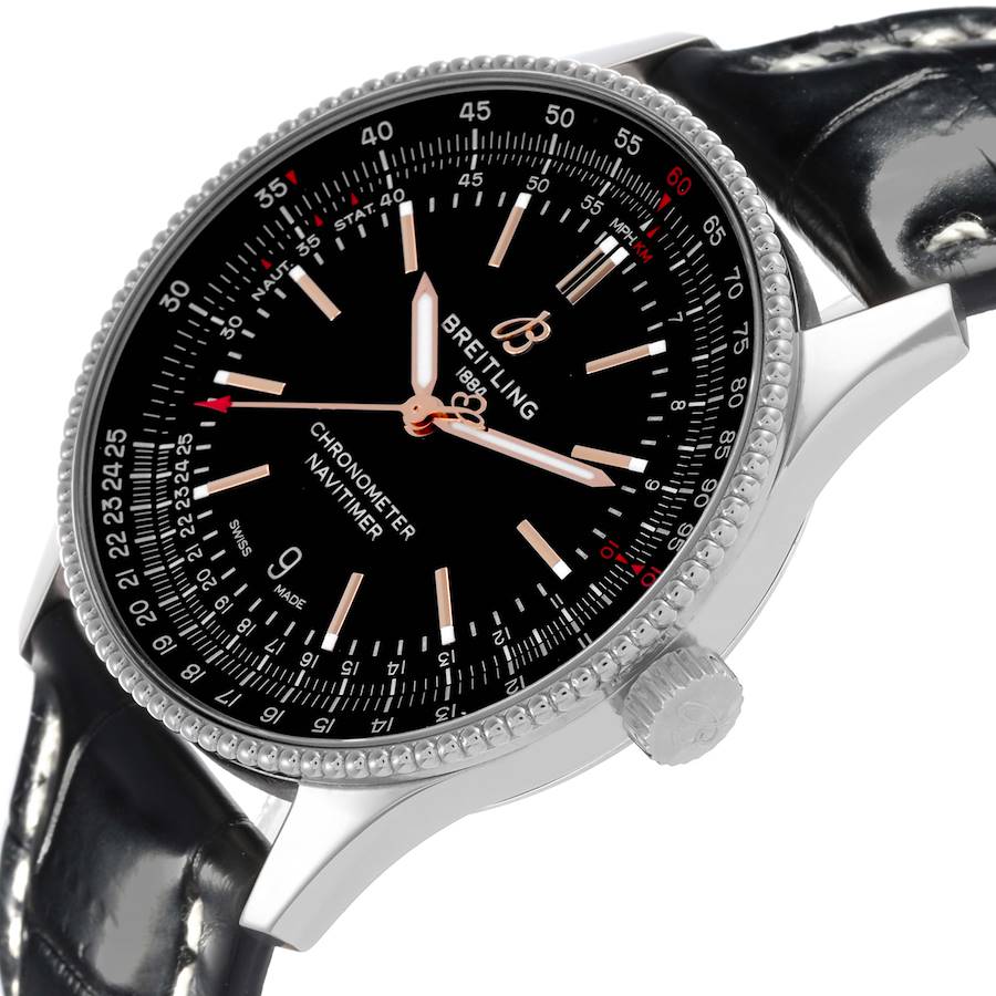 Breitling Navitimer 41 Black Dial Steel Mens Watch A17326