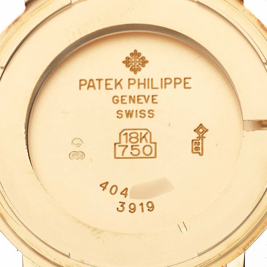 Patek Philippe Calatrava Yellow Gold White Roman Dial Mens Watch 3919J
