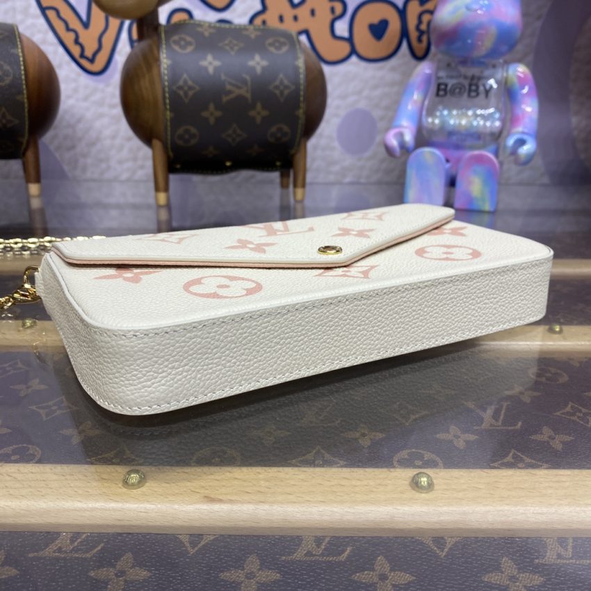 Replica Louis Vuitton Félicie Pochette White Pink