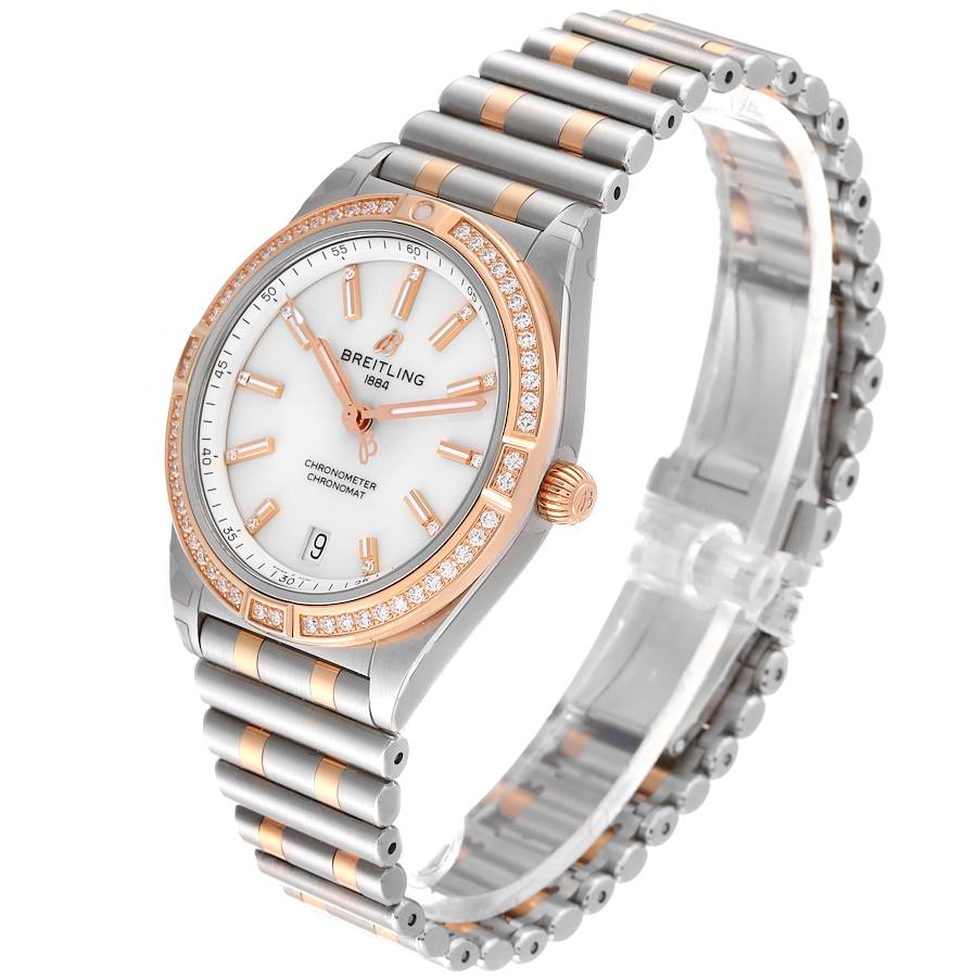 Breitling Chronomat 36 Diamond Dial Steel Rose Gold Ladies Watch U10380