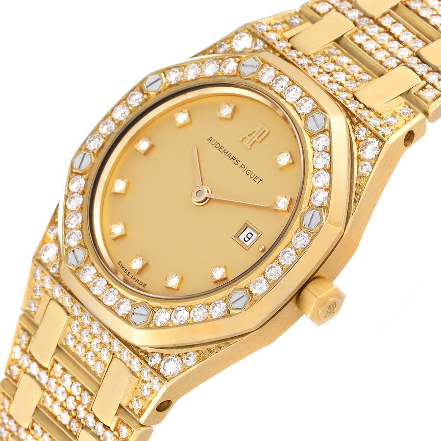 Audemars Piguet Royal Oak Yellow Gold Diamond Ladies Watch