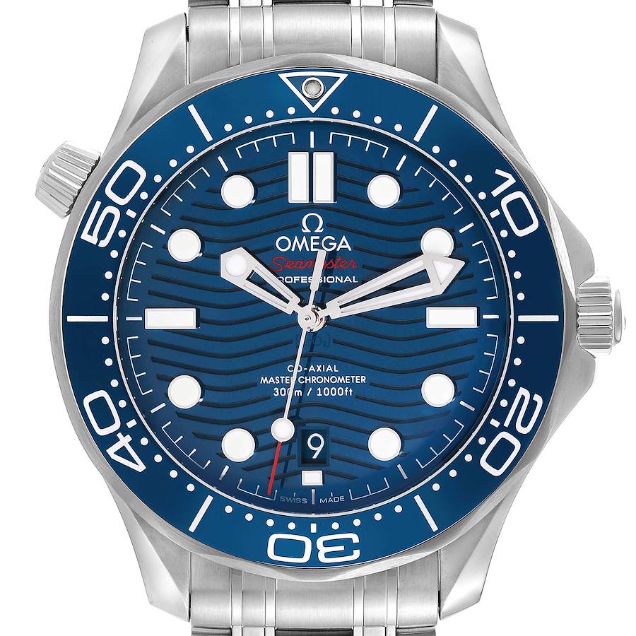 Omega Seamaster Diver Blue Dial Steel Mens Watch 210.30.42.20.03.001