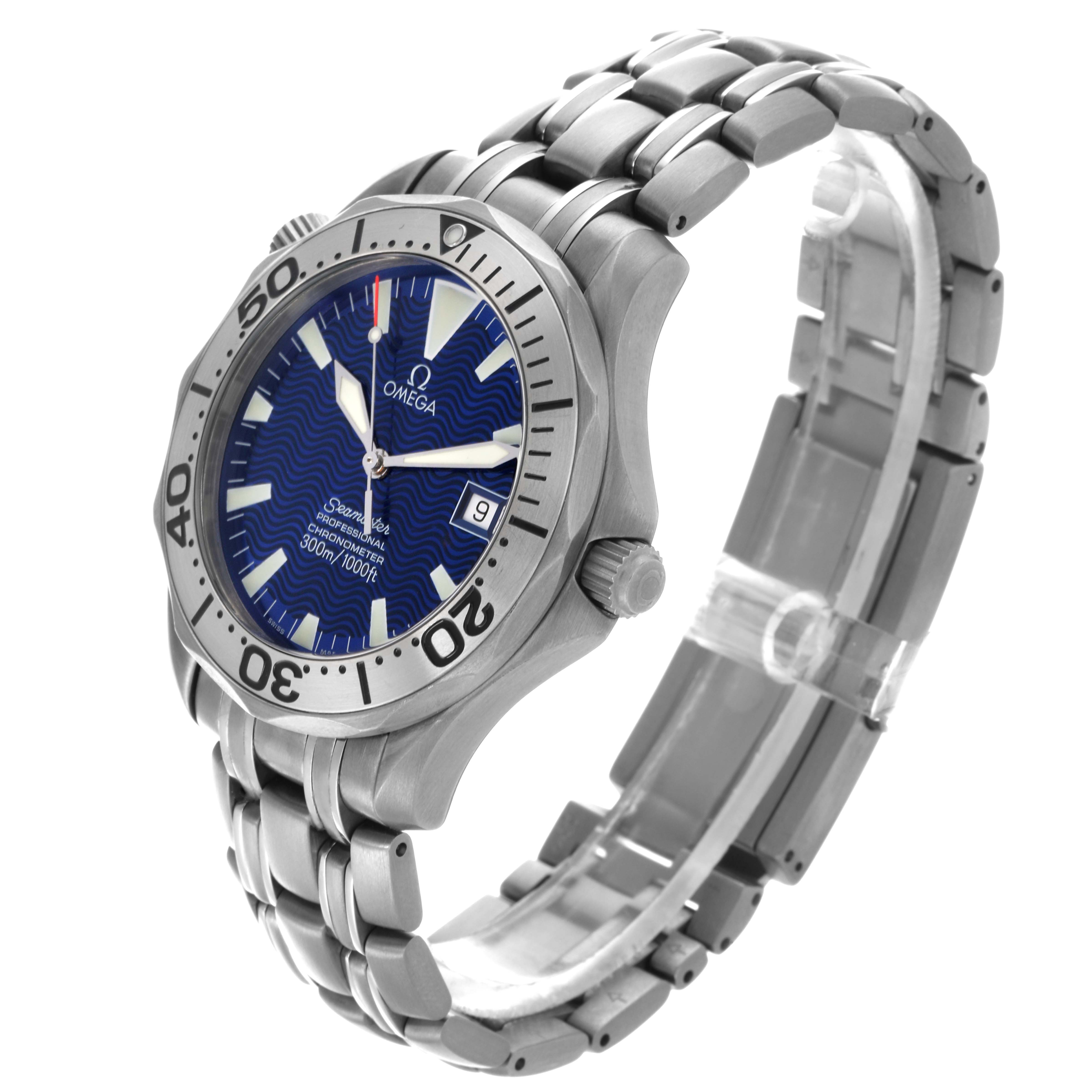 Omega Seamaster Blue Dial Titanium Mens Watch 41.5 MM 2231.80.00