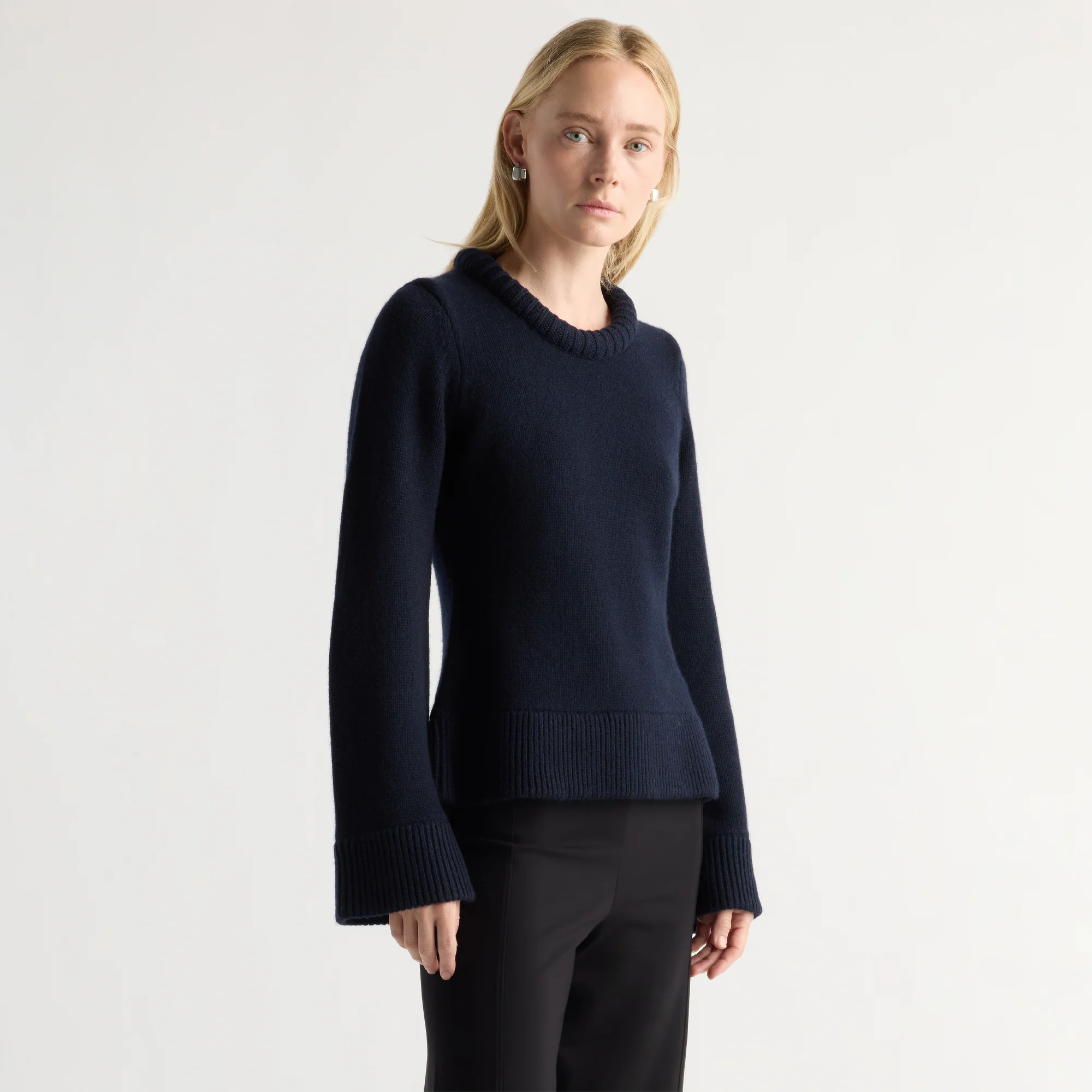 Brooke Chunky-Neck Wool-Cashmere Sweater
