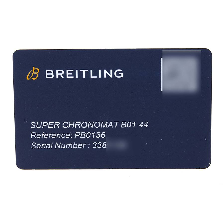 Breitling Chronomat B01 Ice Blue Dial Steel Mens Watch PB0136