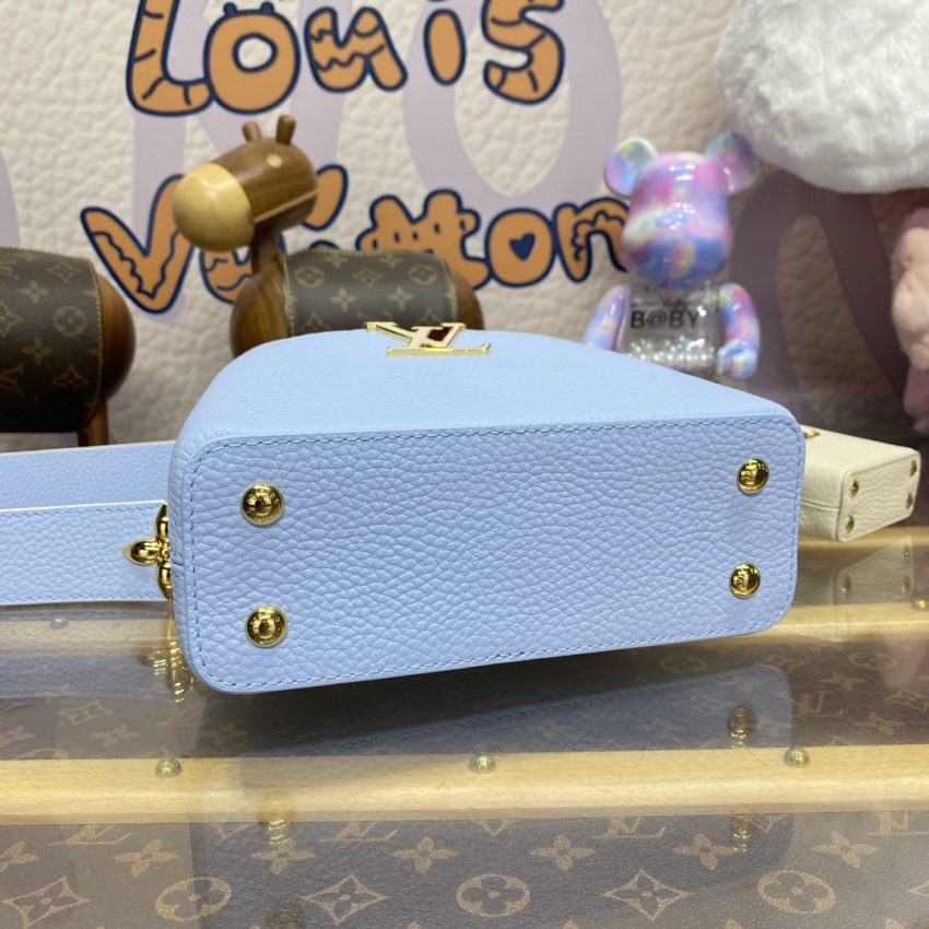 Replica Loius Vuitton Capucines Light Blue