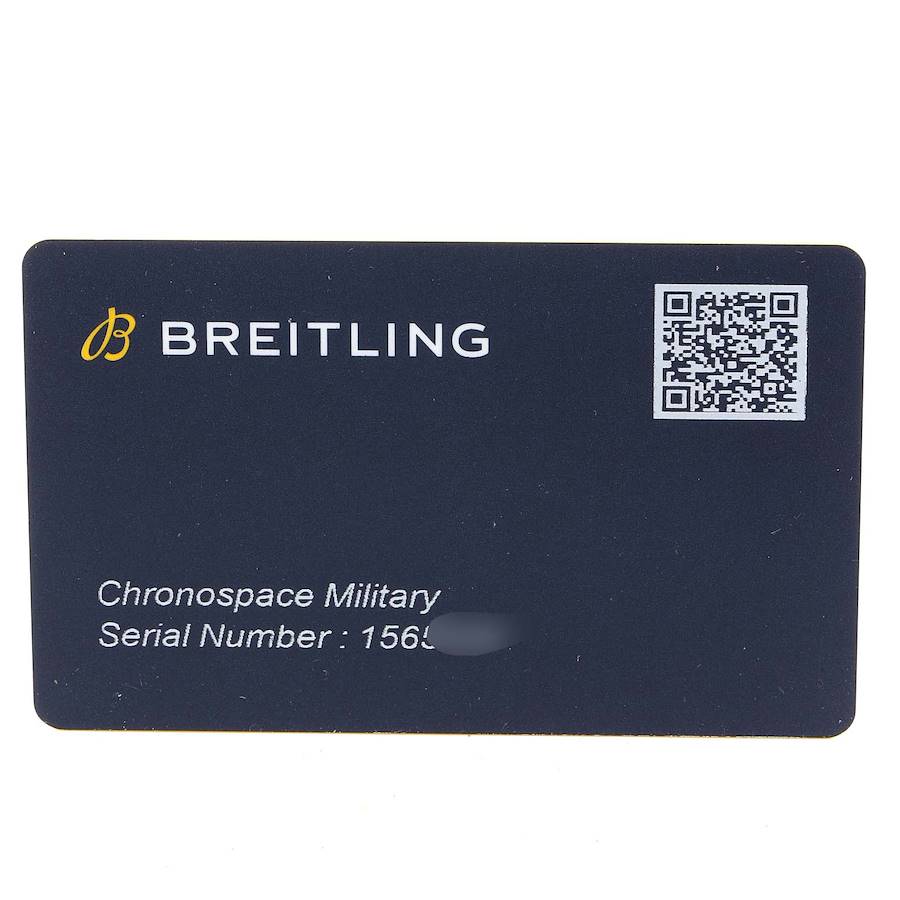 Breitling Chronospace Military GMT Alarm Blacksteel Mens Watch M78366