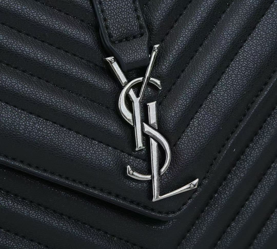 Saint Laurent College Large Chain Bag Black 32Cm 600278Brm041000