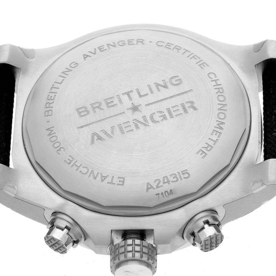 Breitling Avenger Chronograph GMT 45 Steel Mens Watch A24315