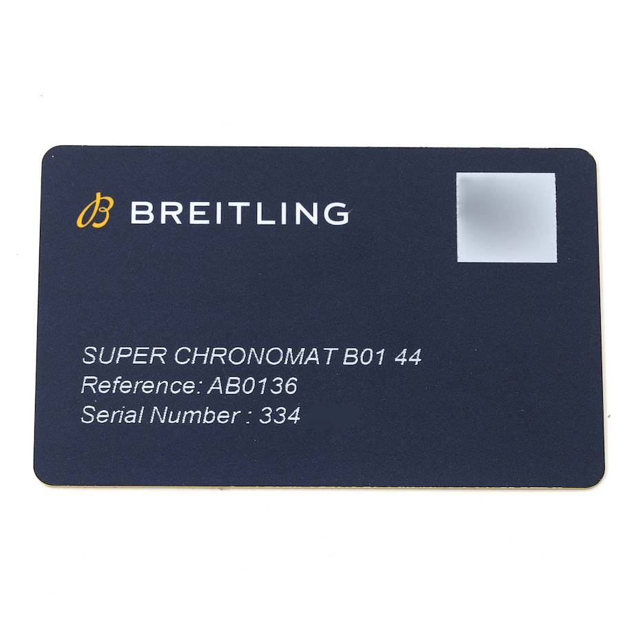 Breitling Super Chronomat B01 Blue Dial Steel Mens Watch AB0136