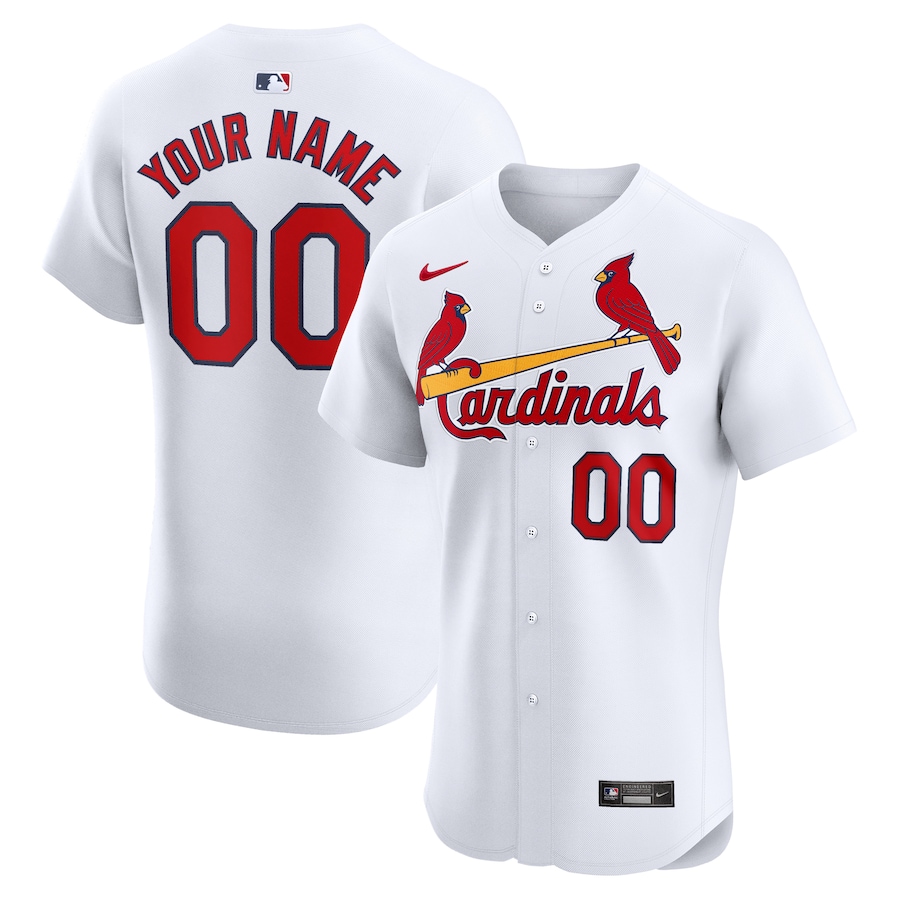 St. Louis Cardinals Home Elite Custom Jersey White
