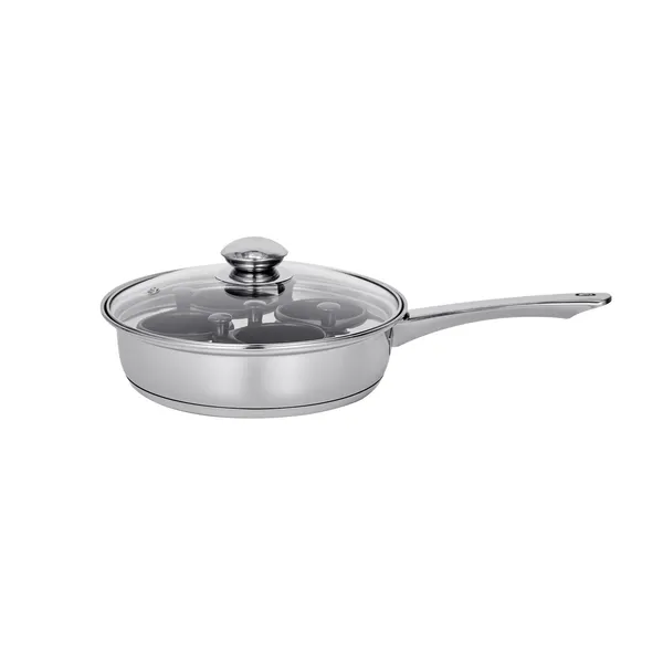 Egg Poacher Pan 4-Cup Poached Egg Maker Stainless