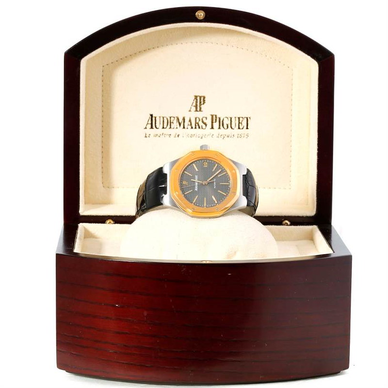 Audemars Piguet Royal Oak Cuir Steel 18K Yellow Gold Mens Watch 14800