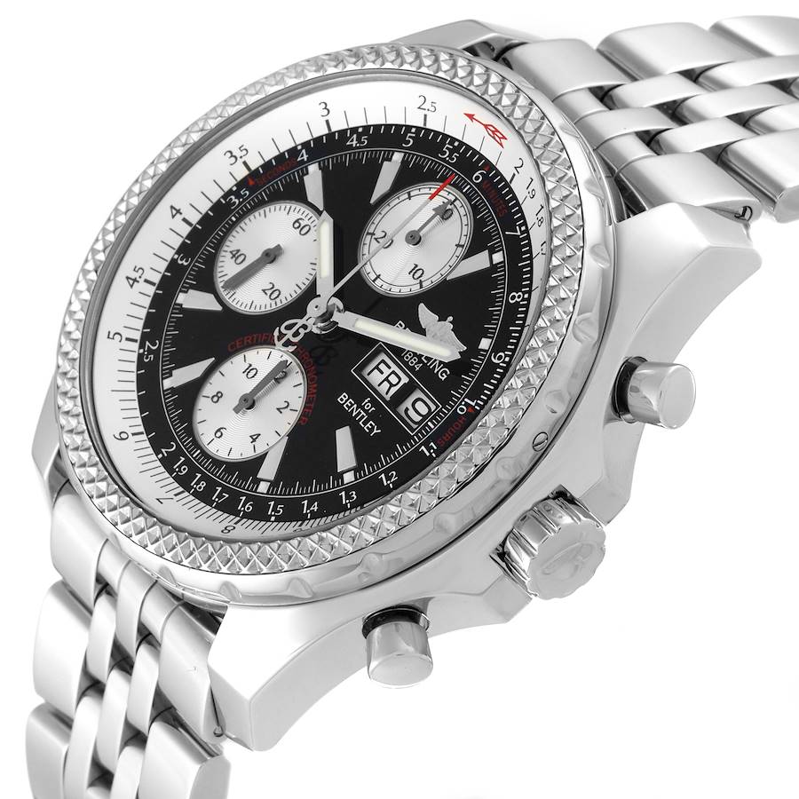 Breitling Bentley Motors GT Black Dial Steel Mens Watch A13362