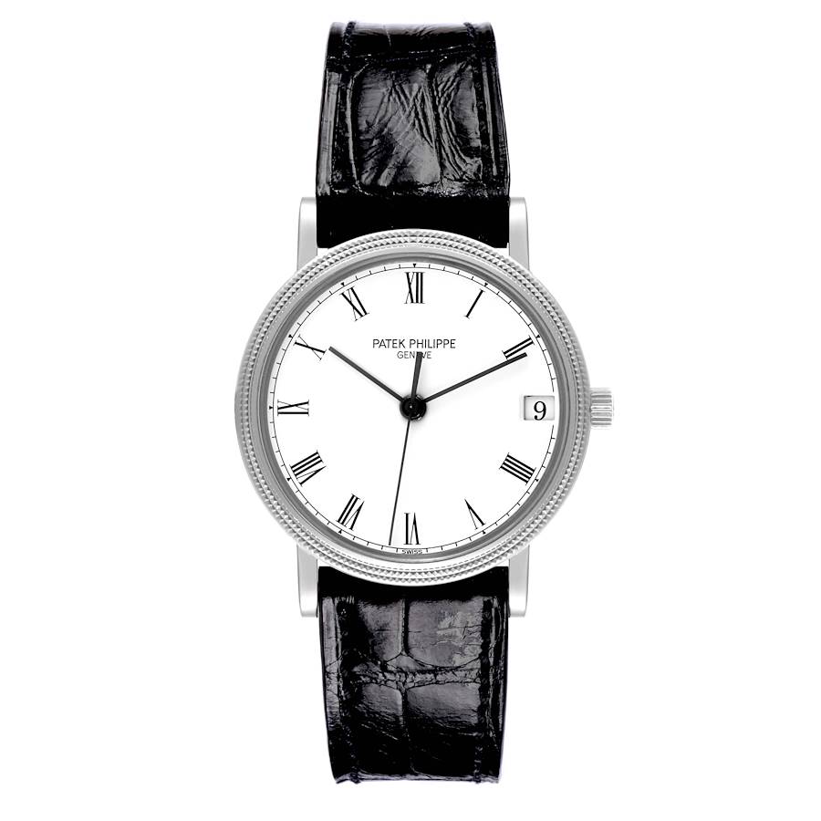 Patek Philippe Calatrava White Gold Automatic Mens Watch 3802