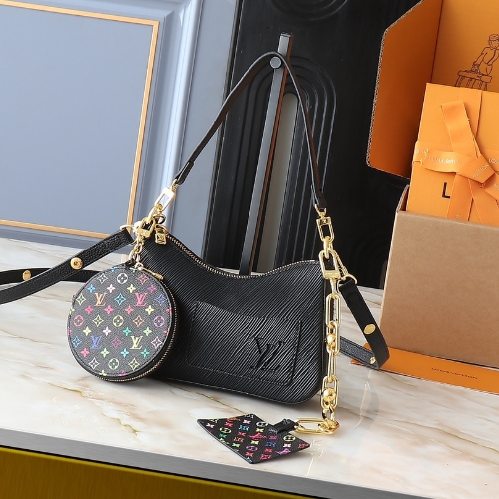 Louis Vuitton X Murakami Marellini Bag Black 19Cm M13099
