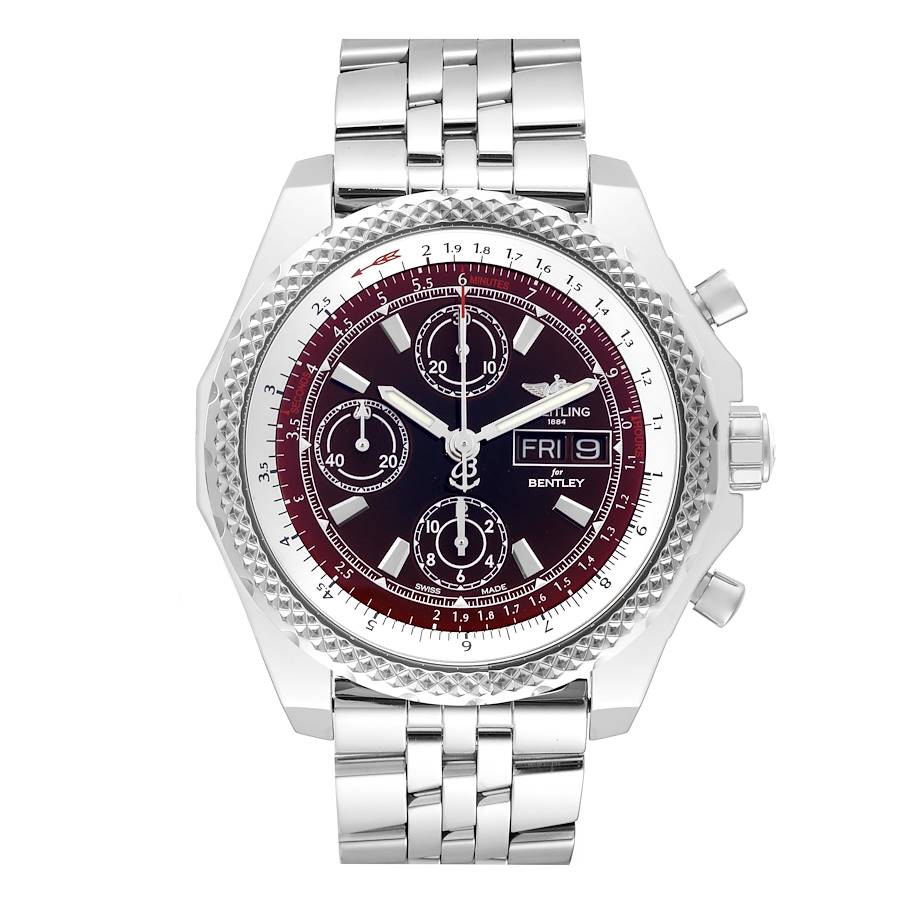 Breitling Bentley Motors GT II Black Red Dial Mens Watch A13365