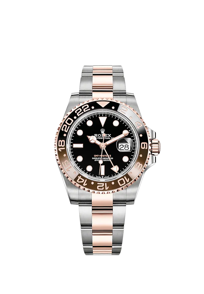 Rolex GMT-Master II Root Beer Two Tone Black Dial Ref 126711chnr-0002