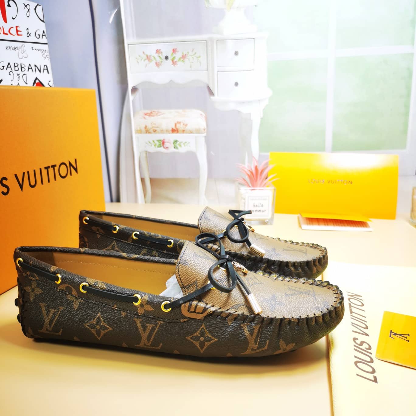 Louis Vuitton Gloria Flat Loafers Brown 1Abv23