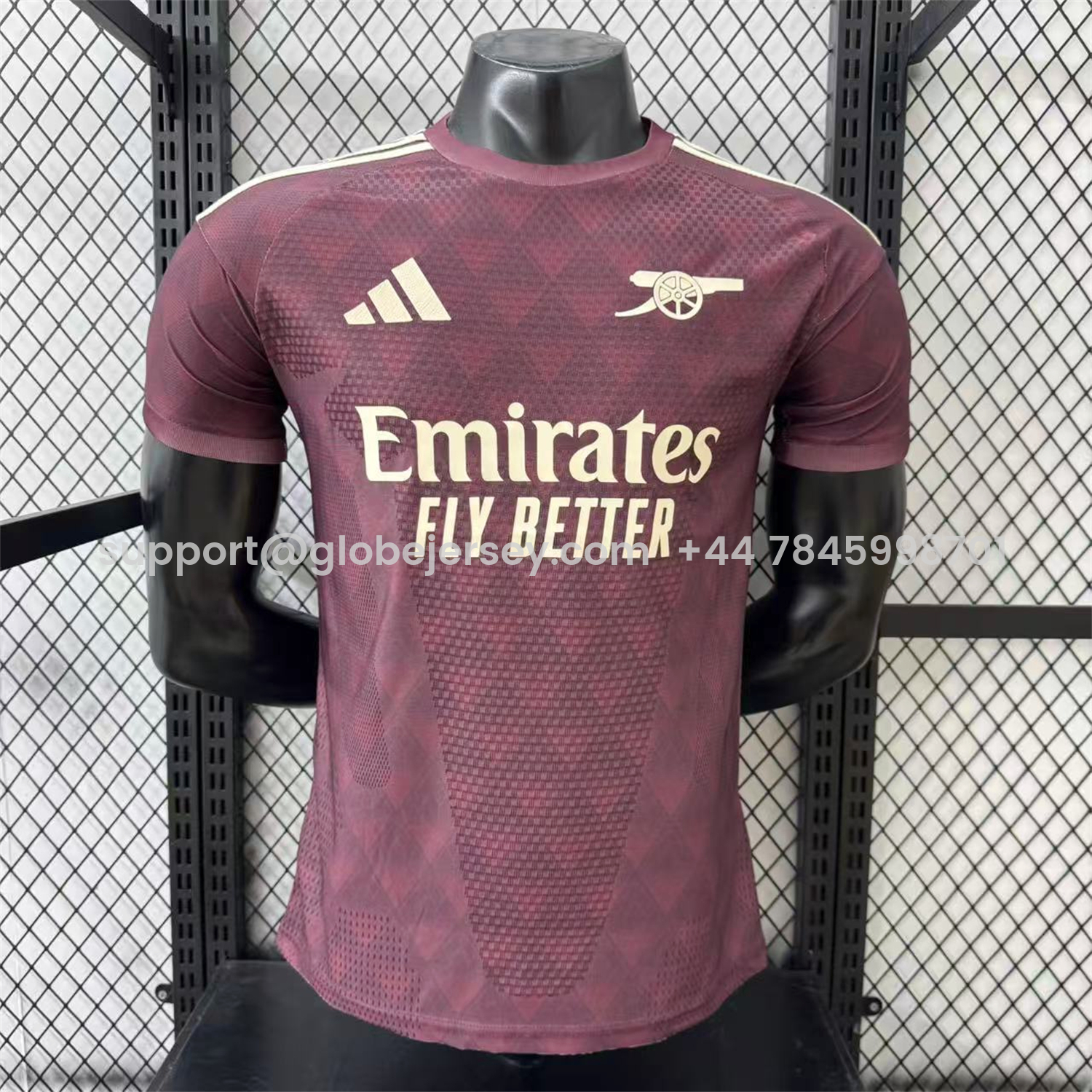 Arsenal 26-27 Yellow Sponsors Wine Red Special Jersey - Player Version