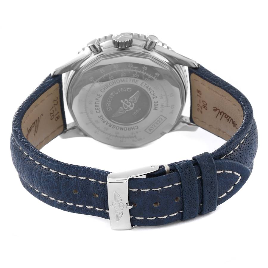 Breitling Navitimer Cosmonaute Blue Dial Chronograph Mens Watch A12322