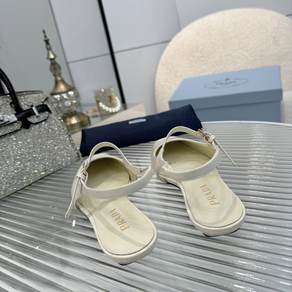 Prada Patent Leather Slingback Ballerinas Ivory 1f828n 069 F0304 F 015