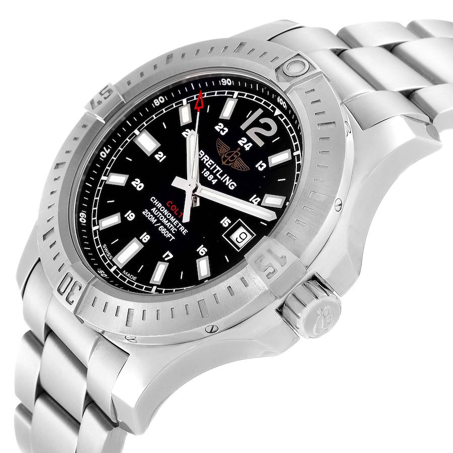 Breitling Colt Black Dial Automatic Steel Mens Watch A17388