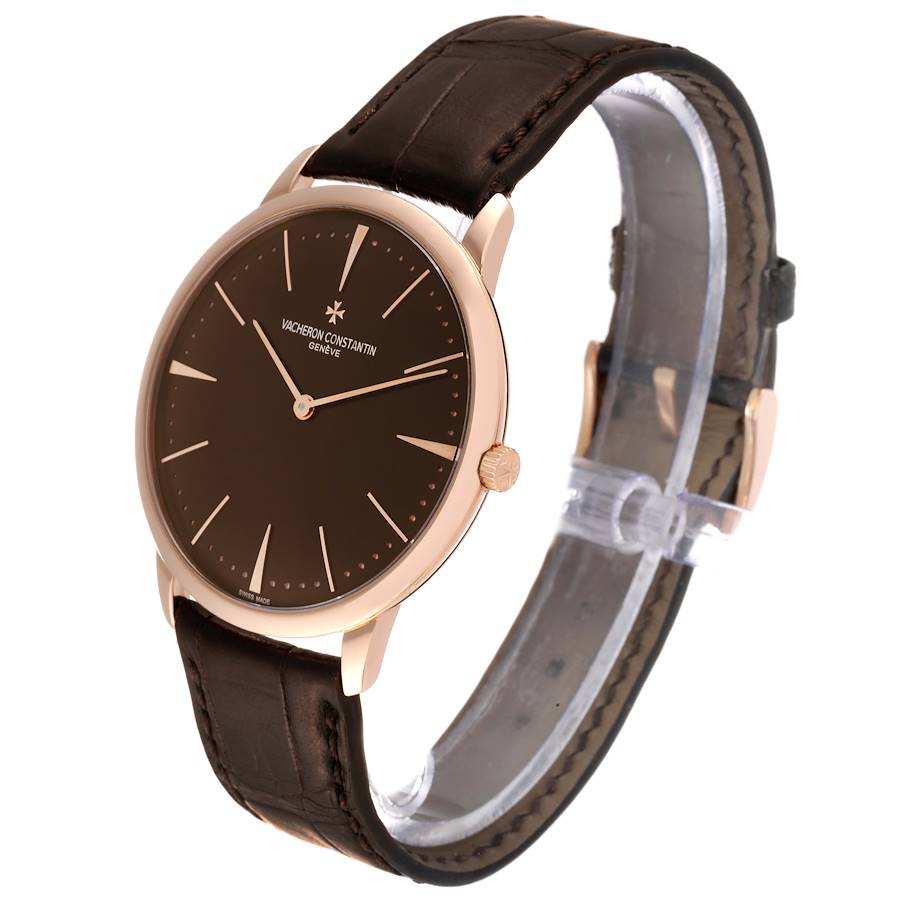 Vacheron Constantin Patrimony Grand Taille Brown Dial Rose Gold Watch 81180