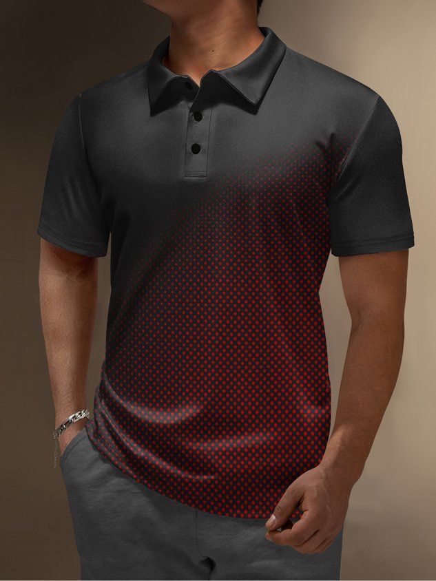 Hardaddy Moisture wicking Golf Polo gGradient Polka Dots