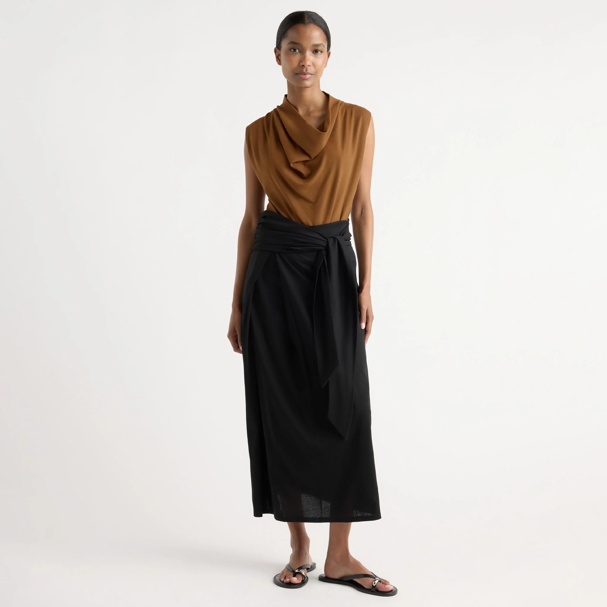 Elke Tie-Waist Maxi Skirt
