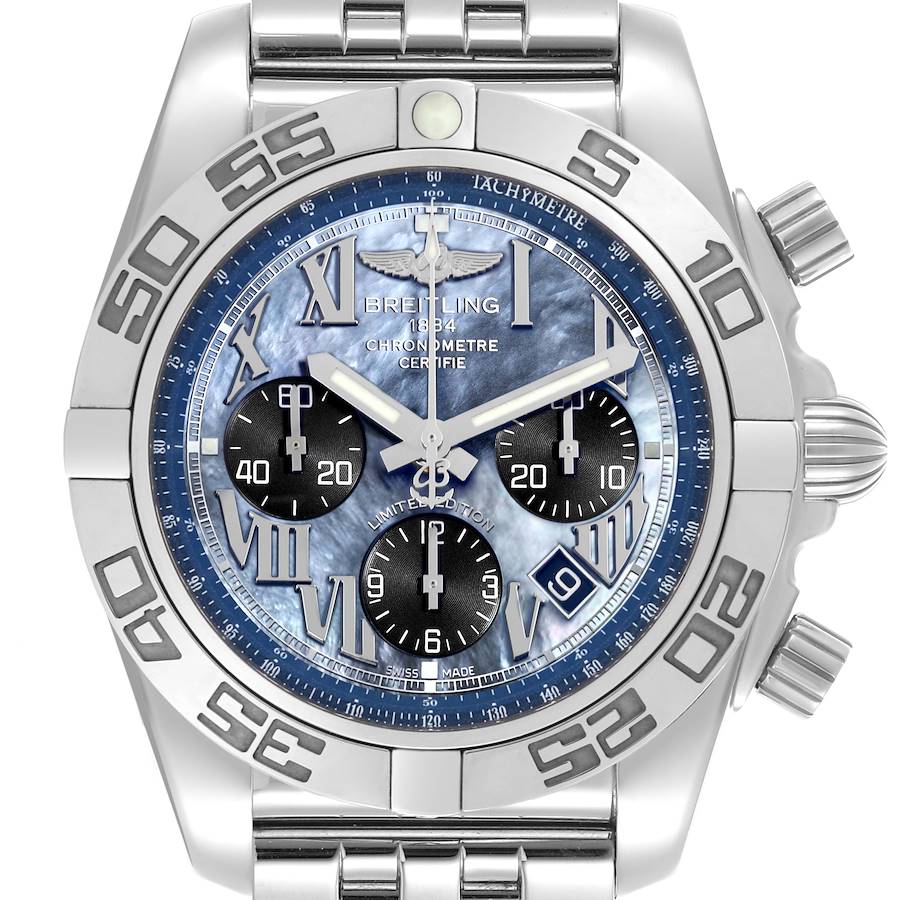 Breitling Chronomat 01 Mother of Pearl Steel Limited Edition Mens Watch AB0111