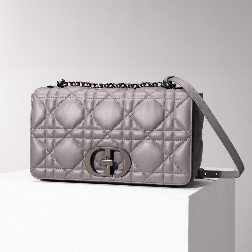 Replica Dior Caro Bag Diamond Grey