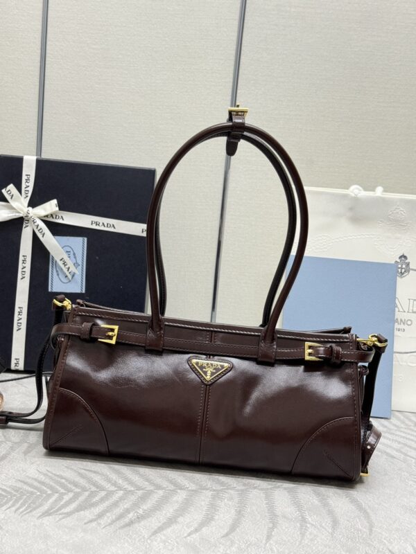 Replica Prada Naplak Patent Brown