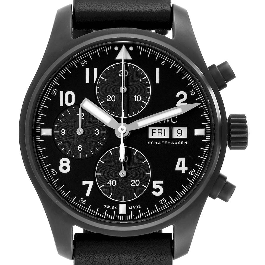 IWC Pilot Chronograph Tribute to 3705 Limited Edition Ceratanium Mens Watch IW387905