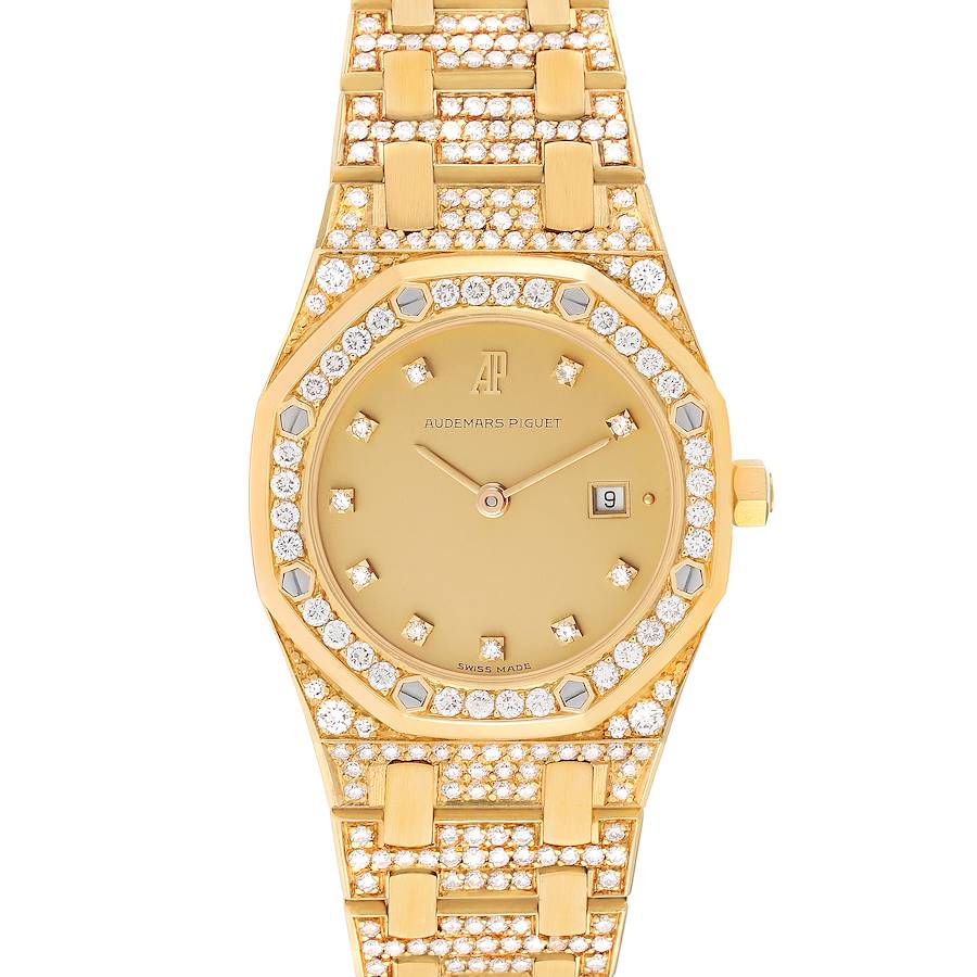 Audemars Piguet Royal Oak Yellow Gold Diamond Ladies Watch